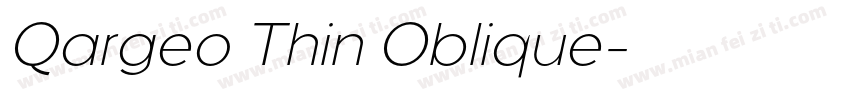 Qargeo Thin Oblique字体转换
